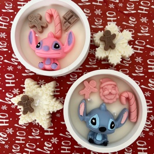 Angel and Stitch candle